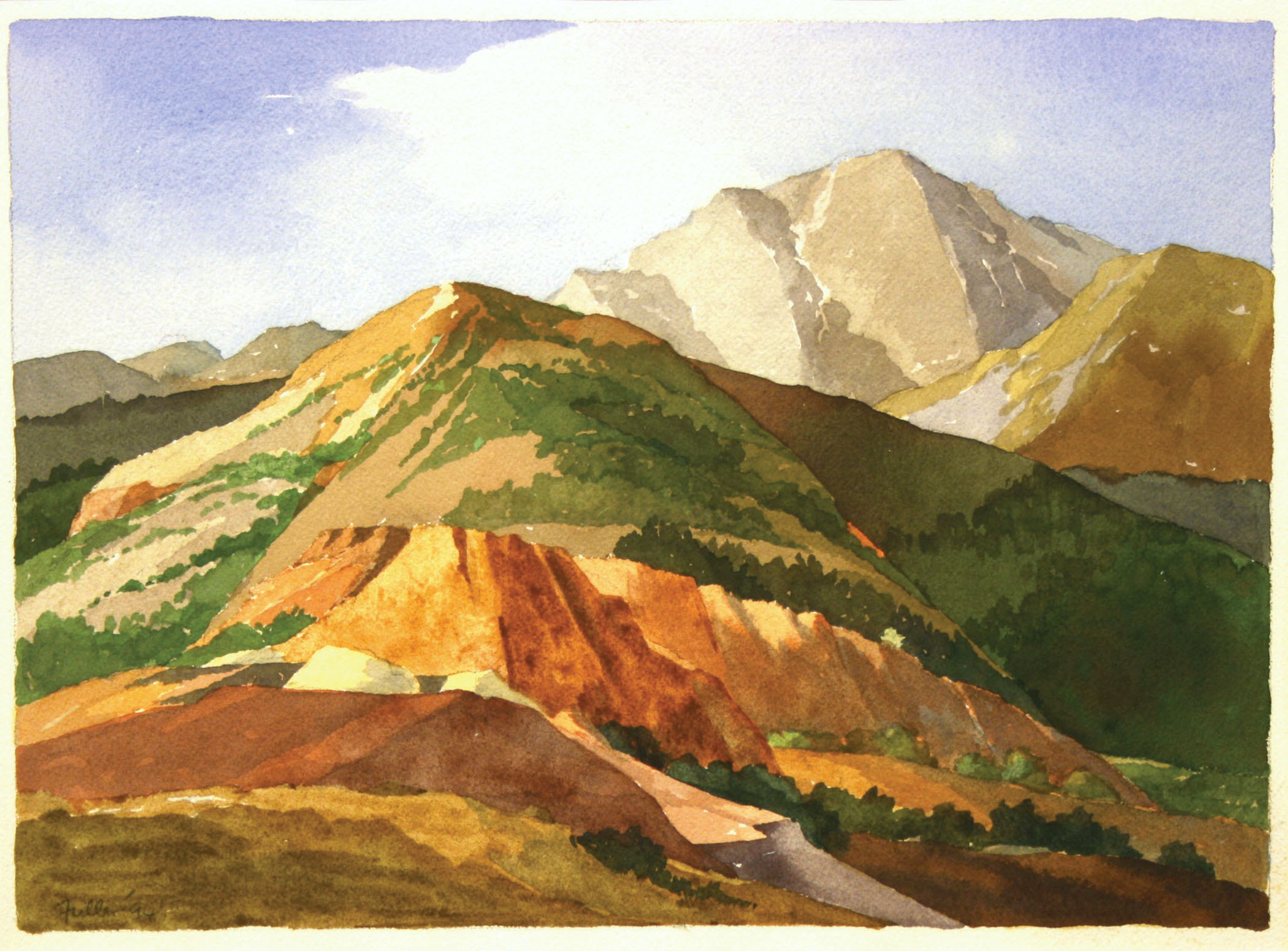 James Fuller, Untitled (from the Zion series), 1998, watercolor on paper. Collection of Steve Comba.