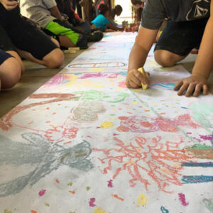 Sumner Elementary students work on an art project