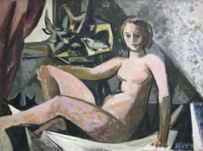 Melvin Wood, Odalisque, Oil painting 1959