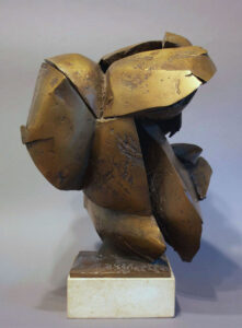 Aldo Casanova, Torso I, 1963, cast bronze and travertine Gift of the artist in honor of Felice and Teresa Casanova