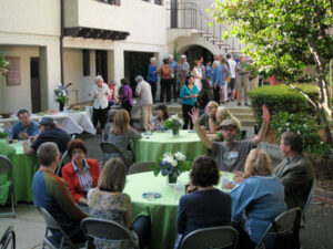 The OpenART 2012 Artist's Party on the patio of the Garner House.